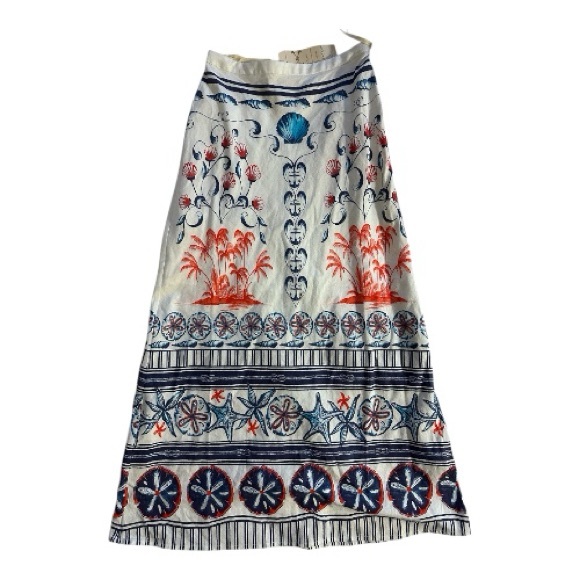 FARM Rio Dresses & Skirts - FARM Rio Linen Blend Midi Skirt NWT SIZE XXS
